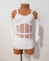 Hallie Skirted Leotard - White