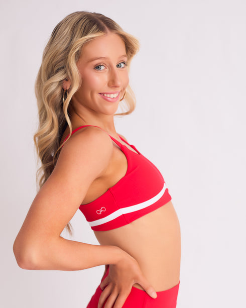 Madilyn Crop - RED/WHITE