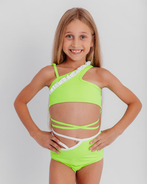 SUMMER CROP - Neon Green/White