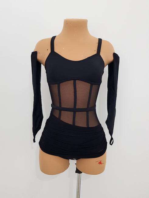 Hallie Skirted Leotard - Black