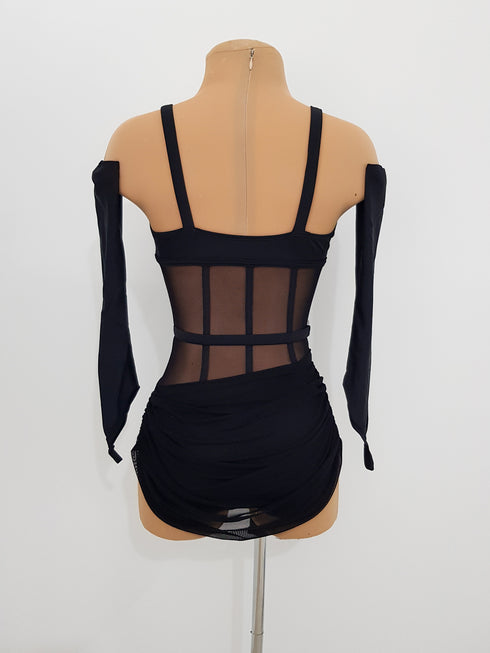 Hallie Skirted Leotard - Black