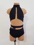 GRACE Leotard Base - Black/Skin Tone Mesh