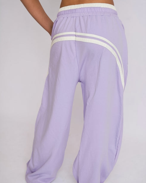Barrel Sweats - LILAC/CREAM