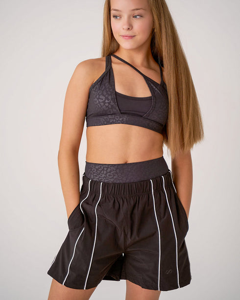 NATION JOGGER SHORTS - BLACK/WHITE