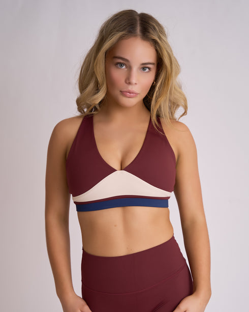 Adapt Crop - BURGUNDY/SAND/NAVY