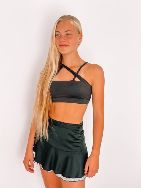 Reversible Latin Skirt - Leopard/Black