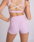 Pipeline Ribbed Short - LILAC/OFF-WHITE