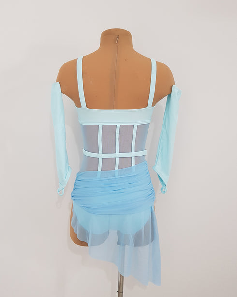 Lucy Skirted Leotard - Baby Blue