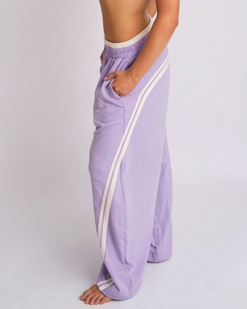 Barrel Sweats - LILAC/CREAM