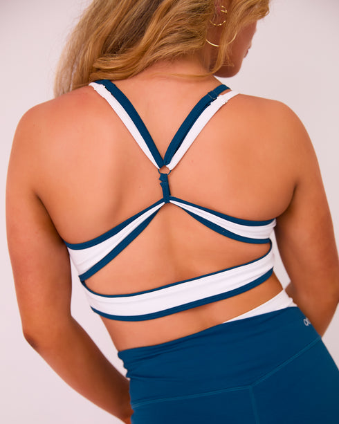 Duality Crop - MARINE/WHITE