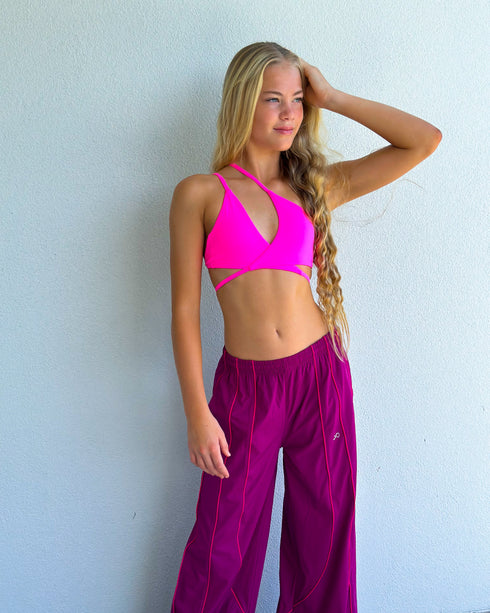 NATION JOGGERS - Plum/Pink