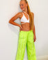 NATION JOGGERS - Neon Green/White