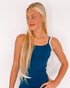 Cami Top - Marine/White