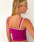 Cami Top - Magenta/Pale Pink