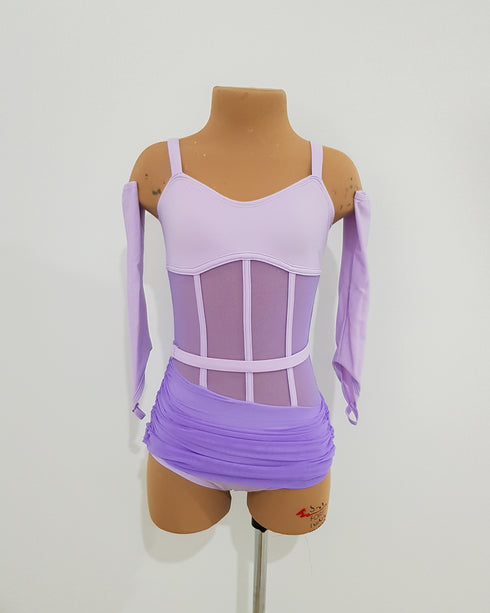 Hallie Skirted Leotard - Lilac