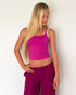 Cami Top - Magenta/Pale Pink