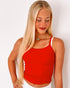 Cami Top - Red/White