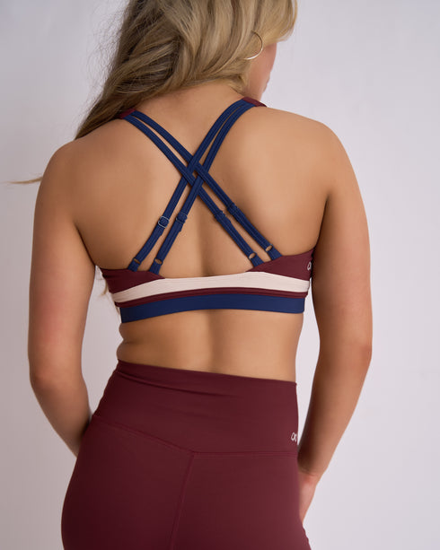 Adapt Crop - BURGUNDY/SAND/NAVY
