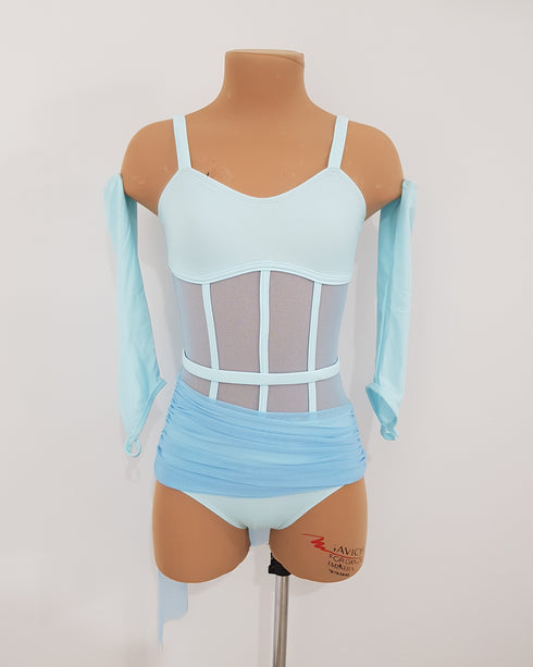 Lucy Skirted Leotard - Baby Blue