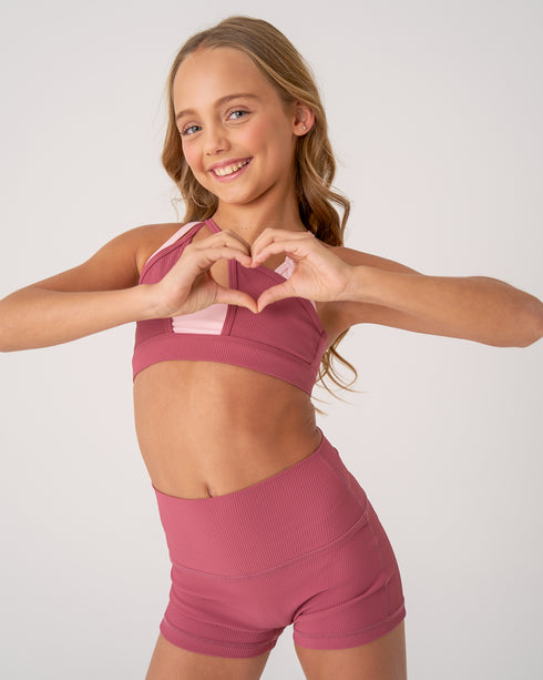 Tri Crop - DUSTY ROSE