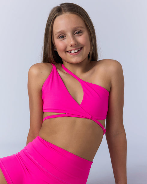 Tilt LuxeForm Crop - HOT PINK