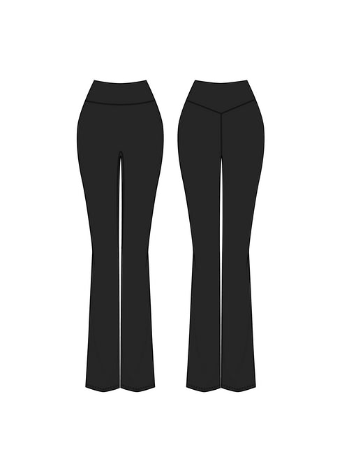 FRILLEDNECK FLARES - Black